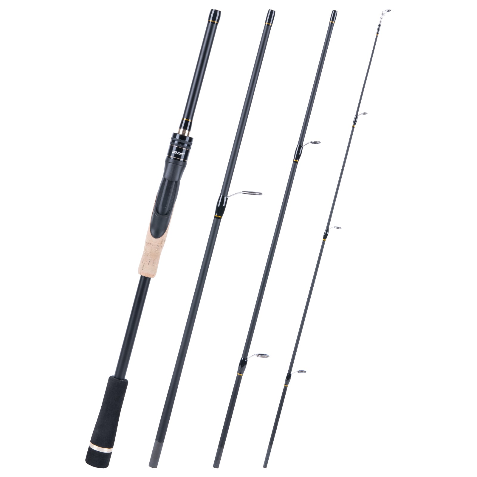 Goture スピニングロッド ベイトロッド 1.98M 2.1M EVAグリップ 釣りロッド 釣竿 カーボン 軽量 携帯型 投げ竿 海水淡水適用 釣り具 エギングロッド シーバス フィッシングロッド 海釣り 4本継ぎ