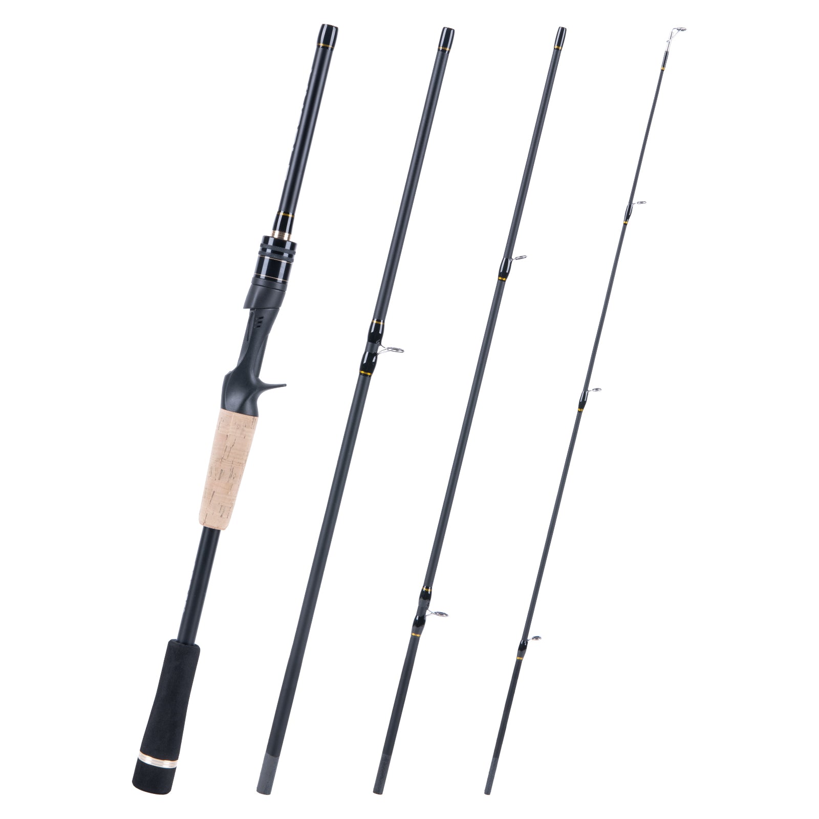 Goture スピニングロッド ベイトロッド 1.98M 2.1M EVAグリップ 釣りロッド 釣竿 カーボン 軽量 携帯型 投げ竿 海水淡水適用 釣り具 エギングロッド シーバス フィッシングロッド 海釣り 4本継ぎ