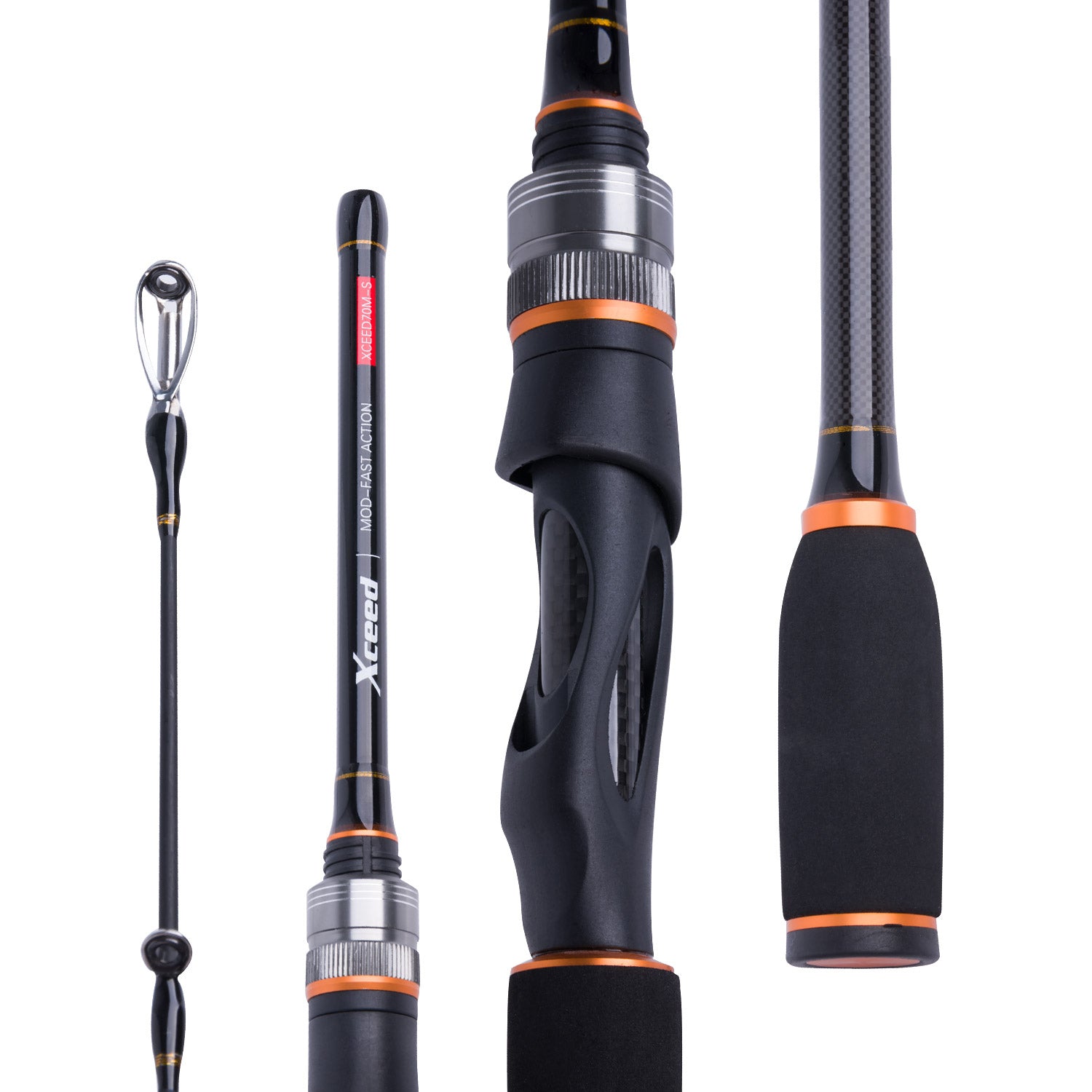 Goture スピニングロッド シーバスロッド 7色 1.98M/2.1M/2.4M 釣りロッド EVAグリップ 釣竿 カーボン 軽量 携帯型 投げ竿 海水淡水適用 釣り具 シーバス フィッシングロッド エギングロッド 海釣り 4本継ぎ