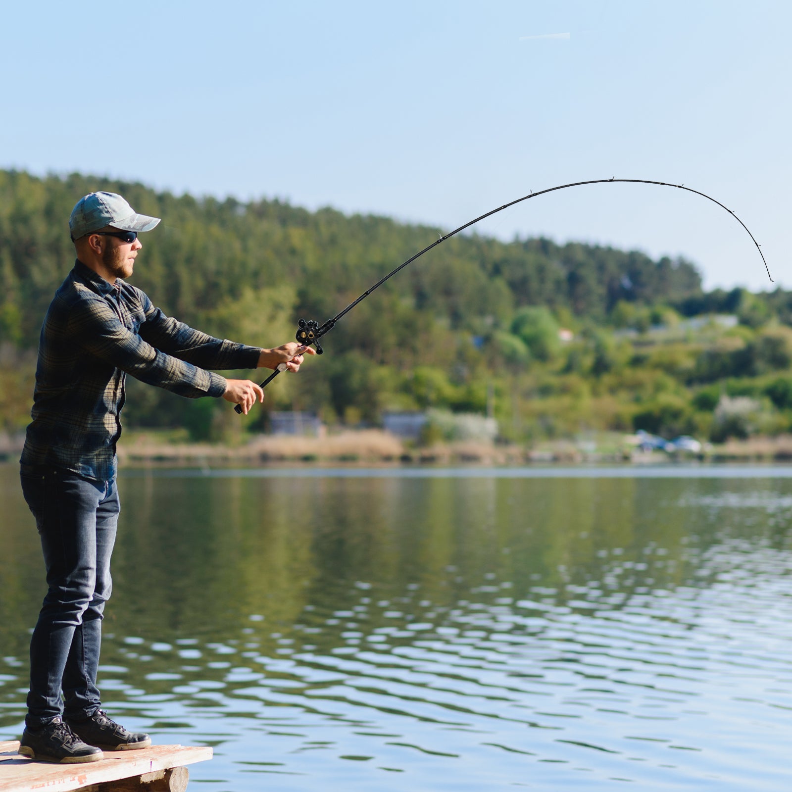 Goture スピニングロッド ベイトロッド 1.98M 2.1M EVAグリップ 釣りロッド 釣竿 カーボン 軽量 携帯型 投げ竿 海水淡水適用 釣り具 エギングロッド シーバス フィッシングロッド 海釣り 4本継ぎ