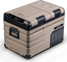 画像をギャラリービューアに読み込む, Goture 45L 車載冷蔵庫 2ウェイドアー 大容量 バッテリー内蔵可能 2室独立温度制御 静音 高効率 省エネ 4WAY電源対応 急速冷凍 コンプレッサー式 ポータブル冷蔵庫 電源保護モード 車中泊 キャンプ 家庭停電適用 業務用
