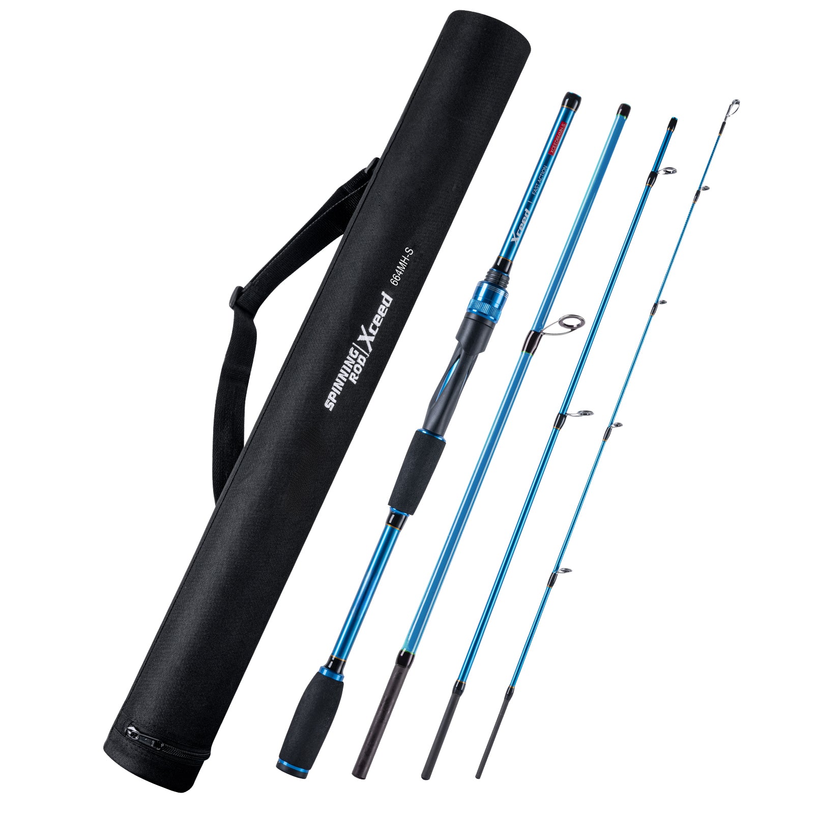 Goture スピニングロッド シーバスロッド 7色 1.98M/2.1M/2.4M 釣りロッド EVAグリップ 釣竿 カーボン 軽量 携帯型 投げ竿 海水淡水適用 釣り具 シーバス フィッシングロッド エギングロッド 海釣り 4本継ぎ