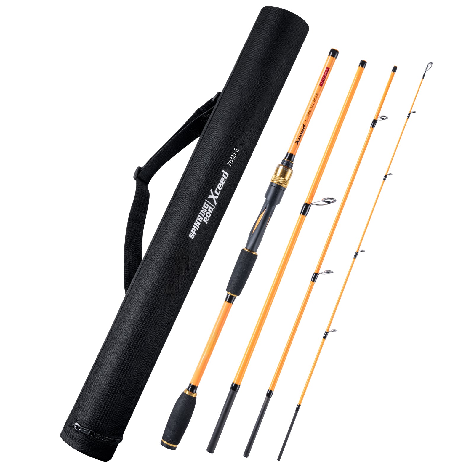 Goture スピニングロッド シーバスロッド 7色 1.98M/2.1M/2.4M 釣りロッド EVAグリップ 釣竿 カーボン 軽量 携帯型 投げ竿 海水淡水適用 釣り具 シーバス フィッシングロッド エギングロッド 海釣り 4本継ぎ