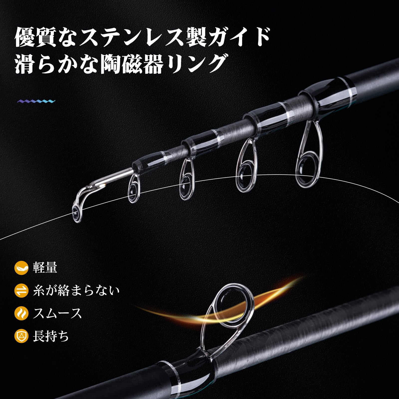 Goture コンパクトロッド 投げ竿 釣り竿 ちょい投げ 釣竿 カーボン 伸縮 超軽量 携帯型 振り出し スピニングロッド ベイトロッド 振出ロッド ルアーロッド フィッシングロッド コンパクト 海釣り 初心者用 釣り具(2.7m 2.37m 1.83m 2.1m)