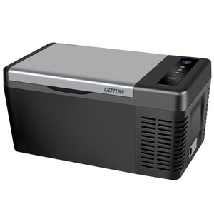 Goture 18L In-Car Refrigerator [Aluminum Compartment] -22 ° C to + 10 ° C Adjustment (For Home Vehicles) (German Compressor Technology) Quiet, DC 12V / 24V, Energy Saving, Outdoor, Emergencies, Sleeping in Car, Large Capacity