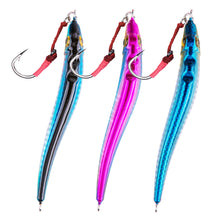 Load image into Gallery viewer, Goture 3PCS 100/150g High-Speed Lead Vertical Flat Fall Jigs Tuna Jigging Lure Set for Casting Fishing Boat Fishing
