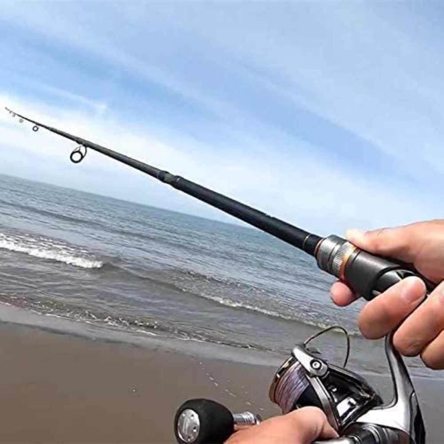 Goture(ゴチュール) Xceedシリーズ コンパクト シーバスロッド Fuji製ガイド カーポン製 モバイルロッド シーバス/ヒラメ/エギング スピニングロッド&ベイトロッド 4ピース 釣り竿  ロッド MH/ML/M/UL アマゾンベストセラー  超人気