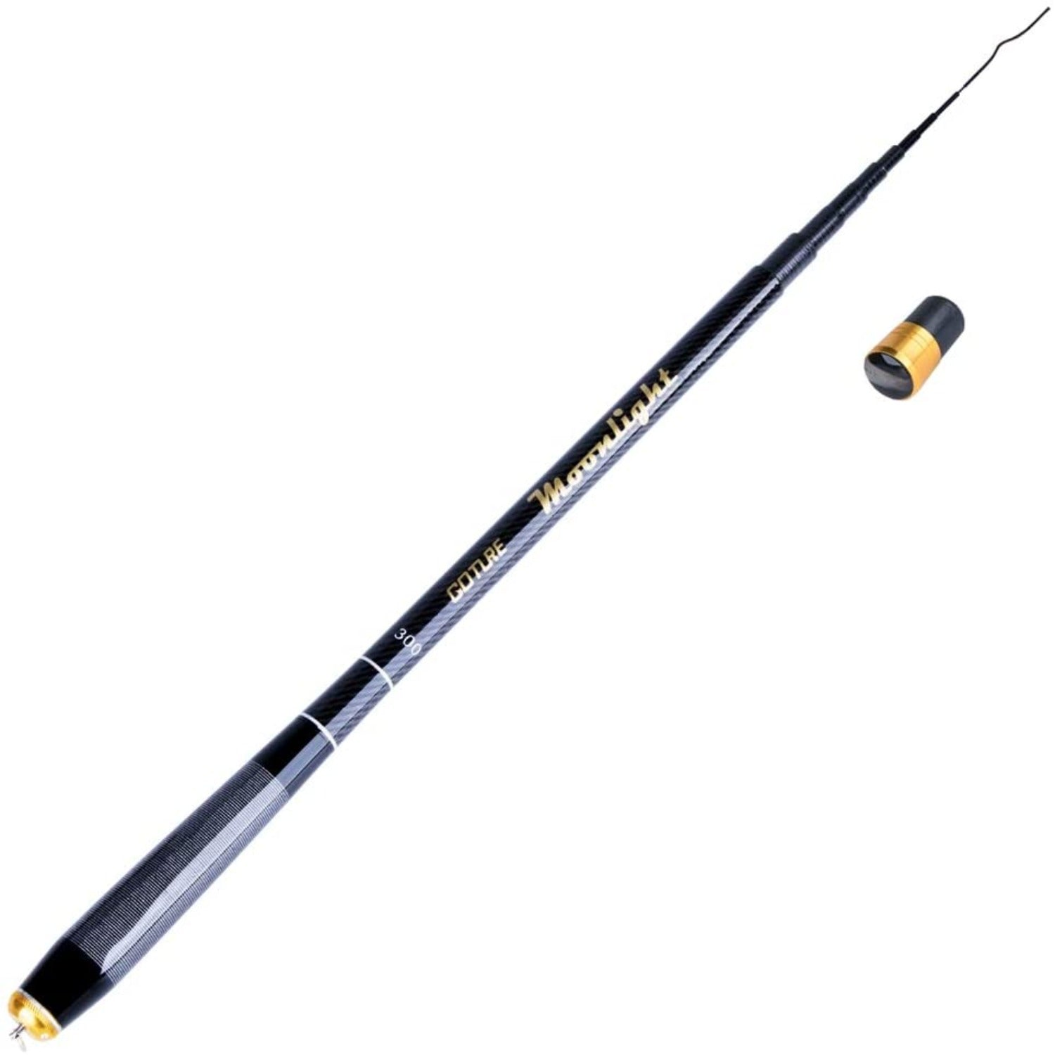 Moonlight コンパクト延べ竿 超軽量 硬調 河川 堤防 湖畔 渓流 1.8M/2.1M/2.7M/3.0M/3.6M総5サイズ選べる 釣り竿