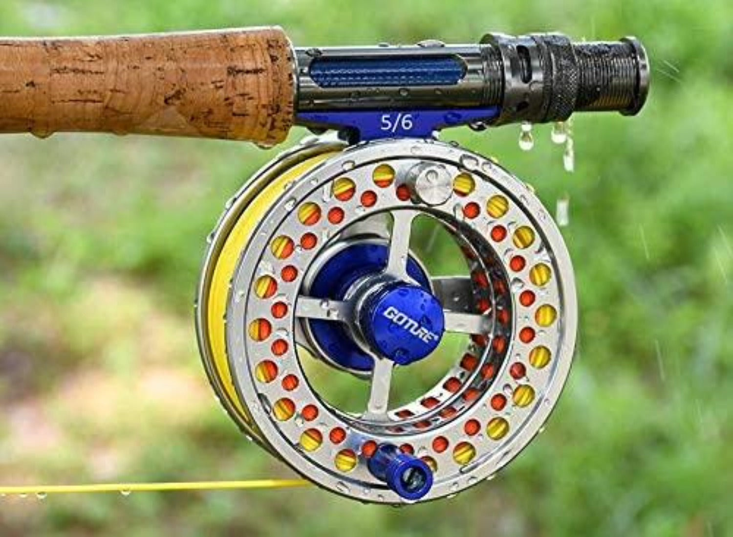 Goture(ゴチュール) フライロッド 4ピース 9フィート 山岳渓流用 管理釣り場 釣り竿 カーボン製 トラウト 超軽量 フライフィッシングロッド 持ち運び便利 収納バッグ付き