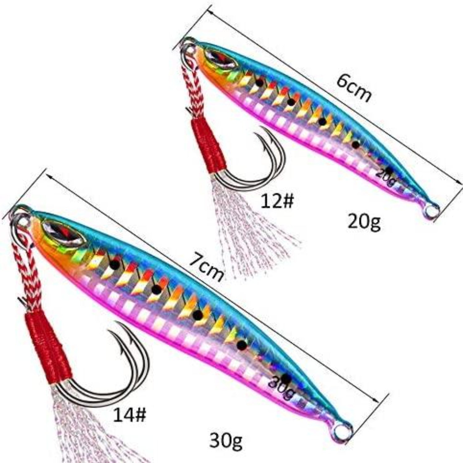 3D Metal Jig Shore Jigging 20G30G40G60G80G Drag Cast Hard Bait