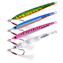 Load image into Gallery viewer, Goture 60/80g Metal Vertical Lead Offshore Jigging Lures Set, 4pcs
