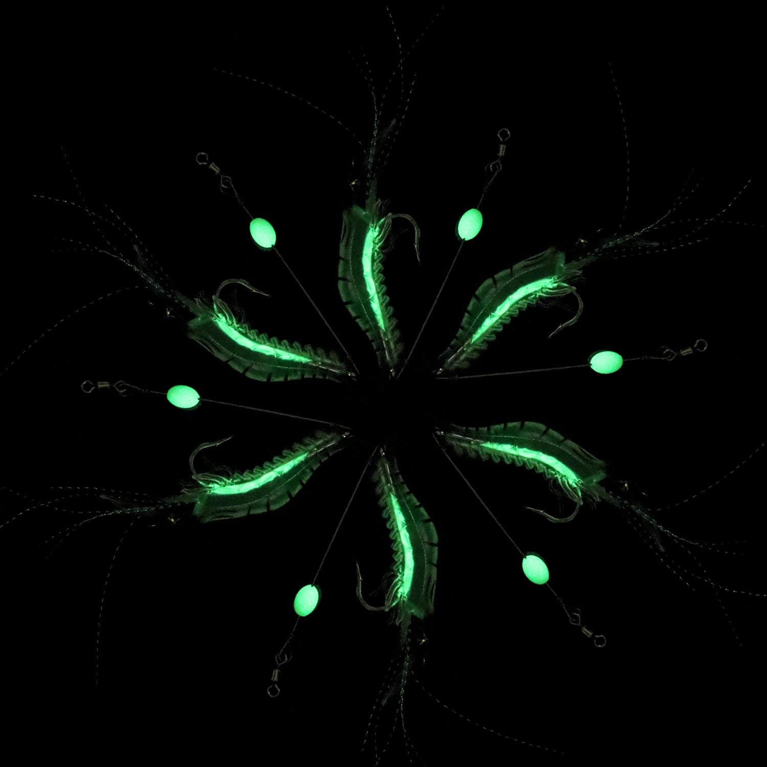 Goture 夜光 3色エビ ワーム ソフト ベイト 6g 9cm