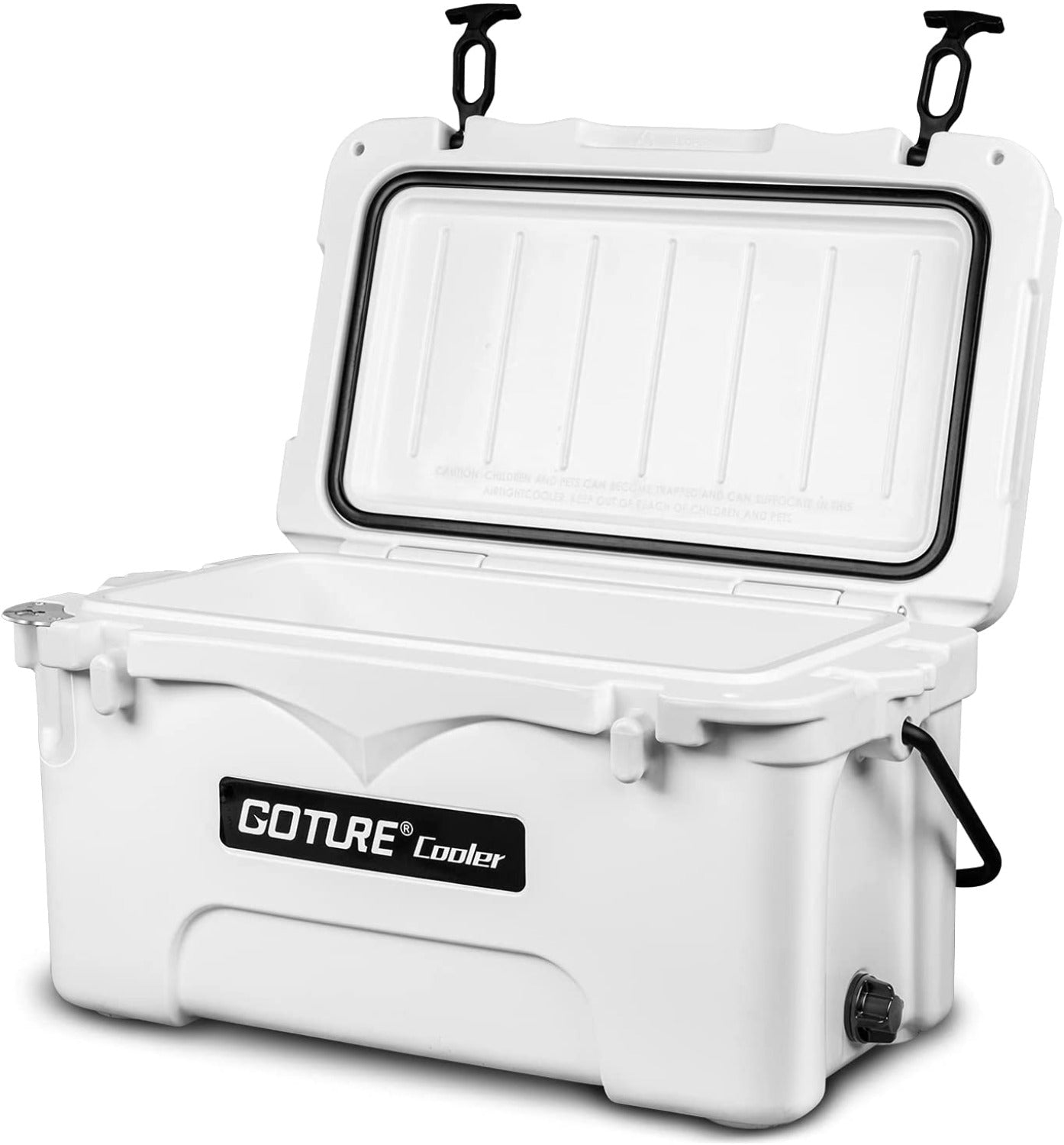 Goture(ゴチュール)クーラーボックス 25L/50L 保冷力3-5日 極厚断熱材 密閉 長時間 保冷 キャンプ道具 BBQ 釣り アウトドア レジャー 災害 大容量 ホワイト