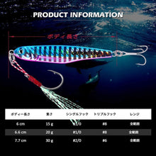 Load image into Gallery viewer, Goture Metal Jig Set 15g / 20g / 30g Shore Jigging Vertical Throw Fishing Lures
