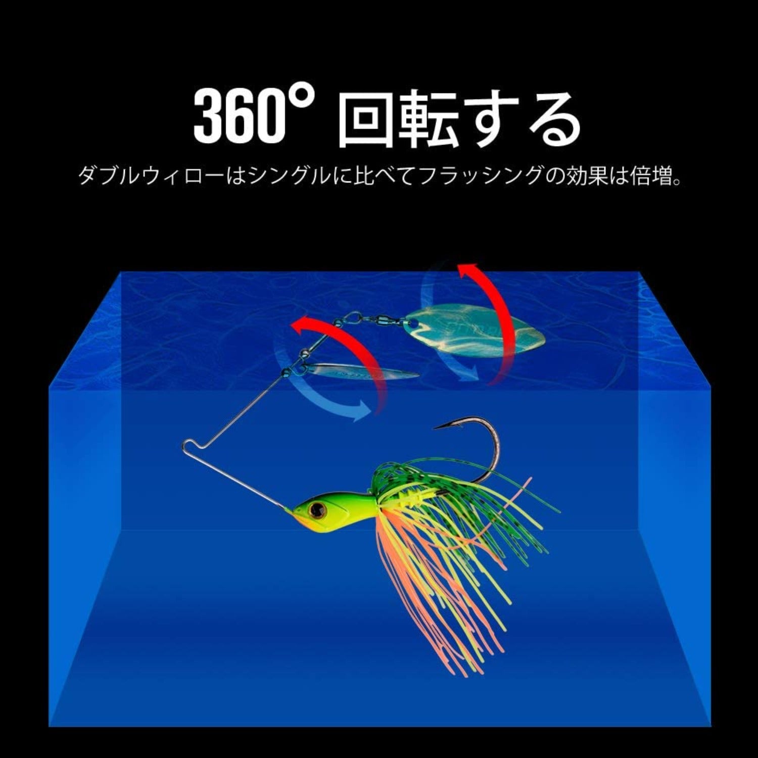 Goture Spinnerbait Set Bass Fishing Lures Double Willow/Tandem 1/2oz 3/8oz 10g 14g, 4/5pcs