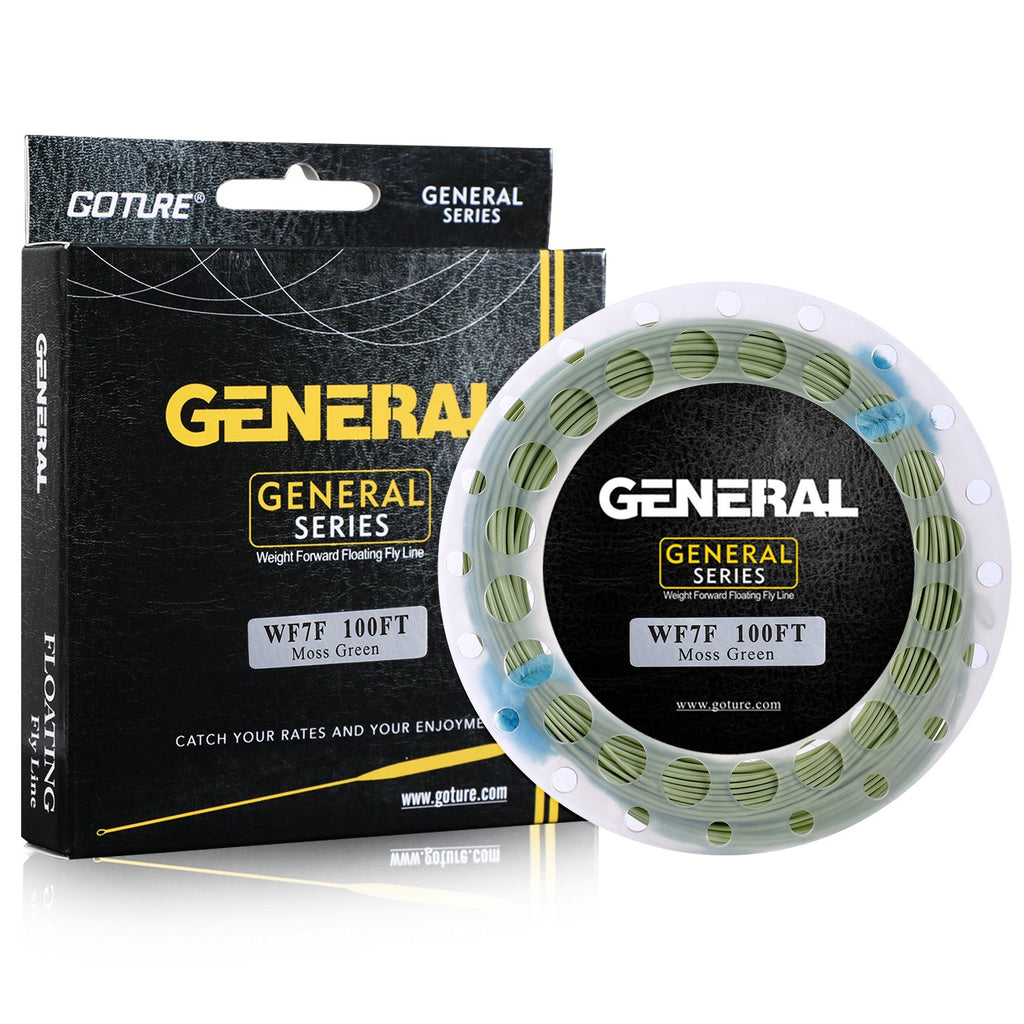 Goture WF 100FT 3F to 8F Weight Forward Floating Fly Fishing Line with Welded Loop, 6 Colors