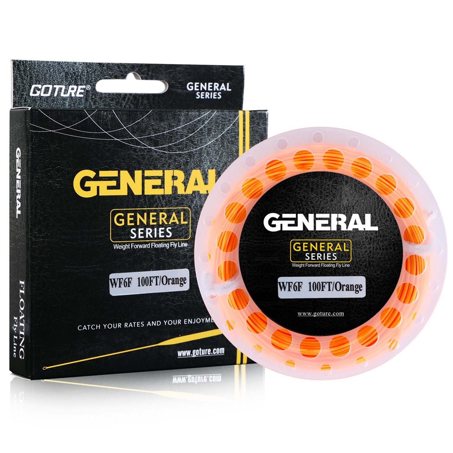 Goture WF 100FT 3F to 8F Weight Forward Floating Fly Fishing Line with Welded Loop, 6 Colors