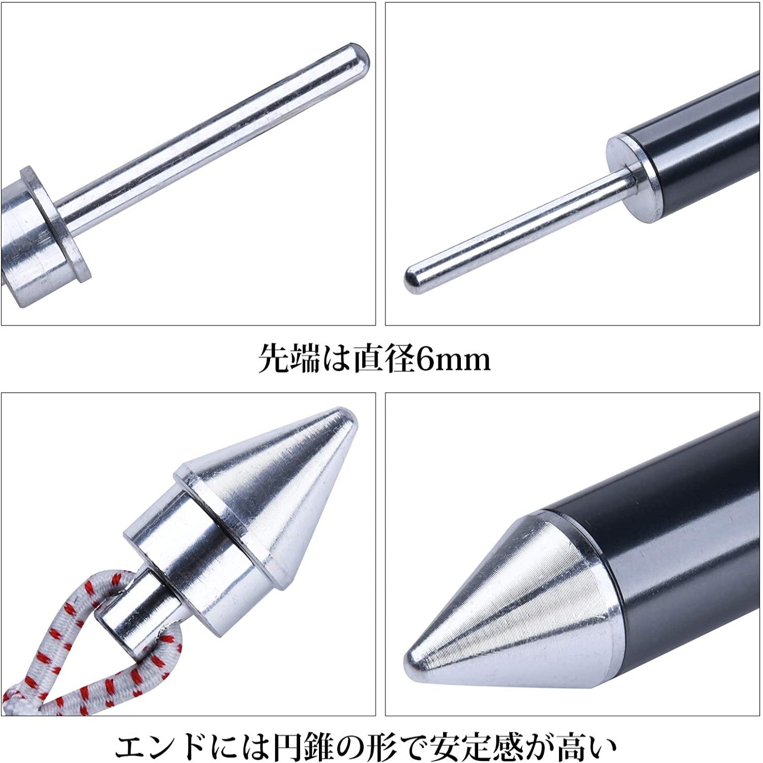 Goture タープポール 組立簡単 コンパクト 軽量 テント・タープ設営用 収納袋付き 2個セット
