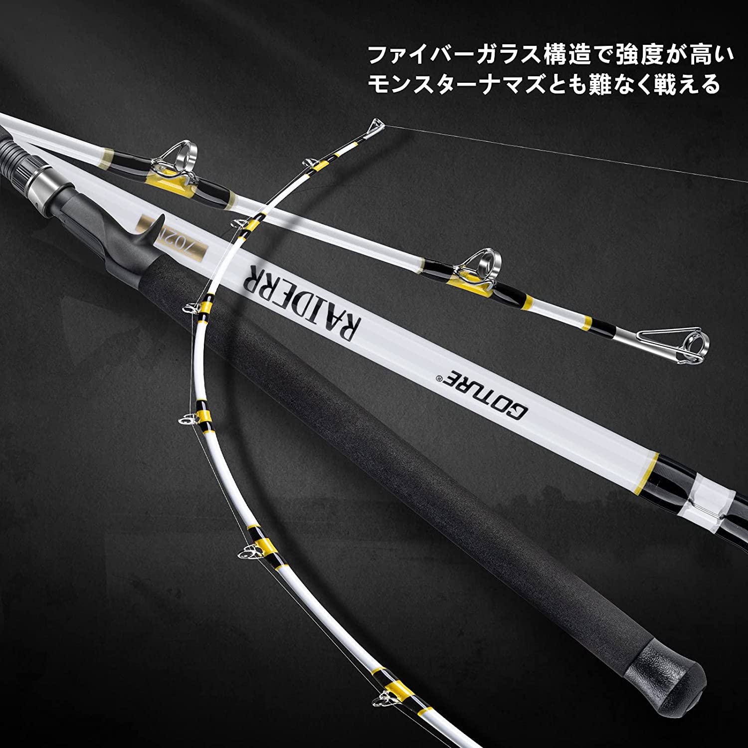 RAIDERR 2ピース ナマズ キャスティング ロッド　