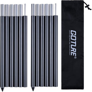 Goture タープポール 組立簡単 コンパクト 軽量 テント・タープ設営用 収納袋付き 2個セット