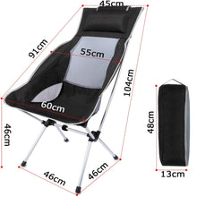 Load image into Gallery viewer, Outdoor chair [1000D fabric / waterproof] Load capacity 100KG // Load capacity 150KG 1.6KG Lightweight aviation material A7075 With aluminum storage bag

