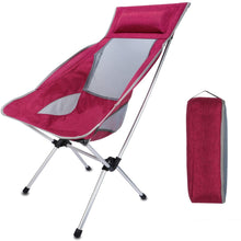 Load image into Gallery viewer, Outdoor chair [1000D fabric / waterproof] Load capacity 100KG // Load capacity 150KG 1.6KG Lightweight aviation material A7075 With aluminum storage bag
