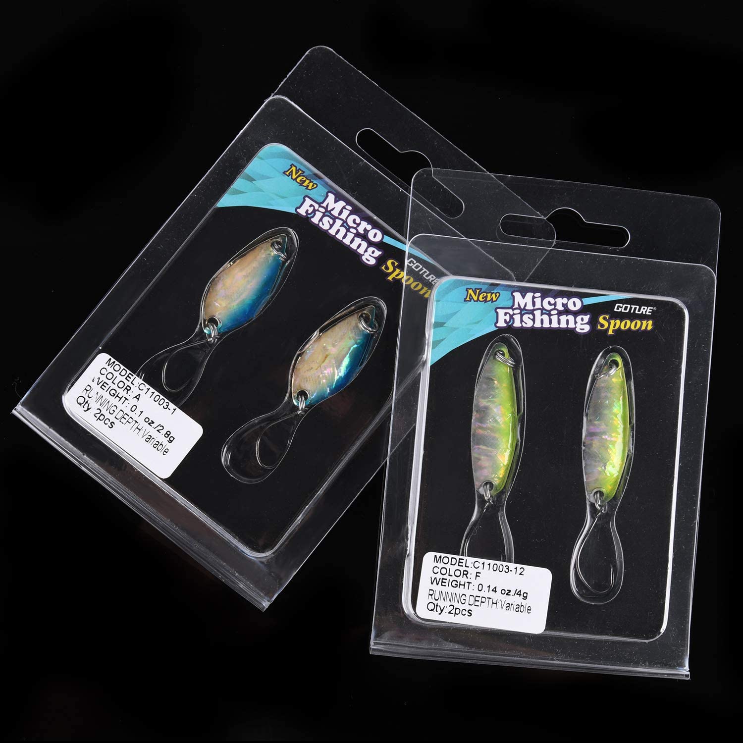 Goture(ゴチュール) 12枚セット マイクロ スプーン トラウト 3/4/5g  渓流釣り 管釣り ケース付 渓流ルアー