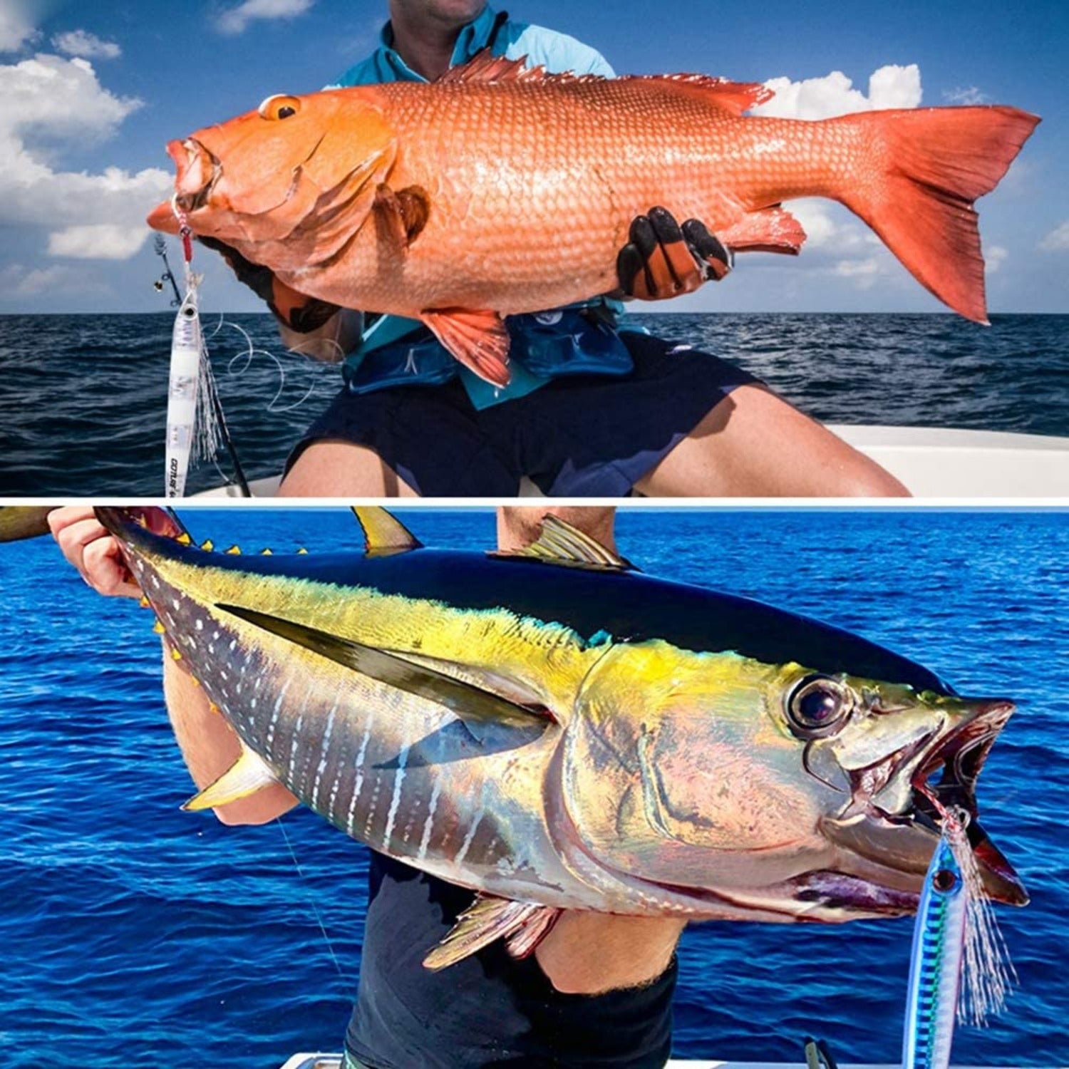 Goture 60/80g Metal Vertical Lead Offshore Jigging Lures Set, 4pcs