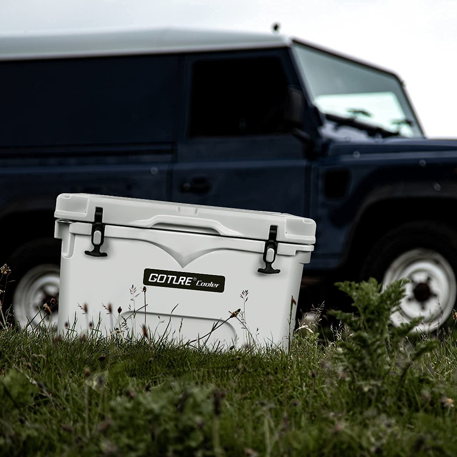 Goture(ゴチュール)クーラーボックス 25L/50L 保冷力3-5日 極厚断熱材 密閉 長時間 保冷 キャンプ道具 BBQ 釣り アウトドア レジャー 災害 大容量 ホワイト