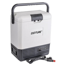 Load image into Gallery viewer, Goture 車載冷蔵庫 8L 【スマホでアプリ制御】【ソロキャンプ&amp;小型車載冷蔵庫 GT-PRF08】コンパクト  ポータブル冷蔵庫 -20℃～20℃調整  家庭用車載用 DC12V24V 静音 大型ハンドル付  車中泊 キャンプ アウトドア 家庭停電適用 日本語説明書 【有名キャンピングカーYouTuberもおススメ】【庫内サイズが秀逸】
