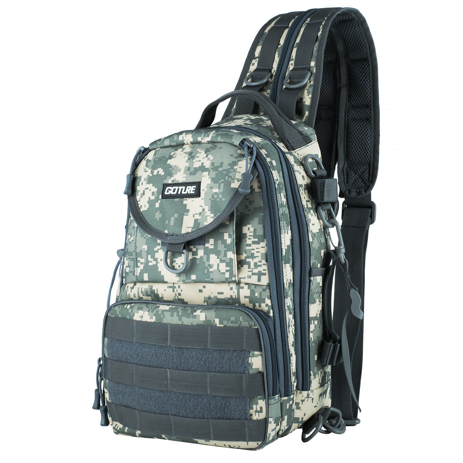 Goture(ゴチュール) 釣りバッグ 防水 多機能 大容量 コンパクト 釣り道具収納バッグアウトドア用 釣り用 撮影用 ダブルショルダー/ワンショルダー/クロスボディ/ハンドバッグ